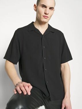 rag & bone Avery Camp-Collar Button-Down Viscose Shirt